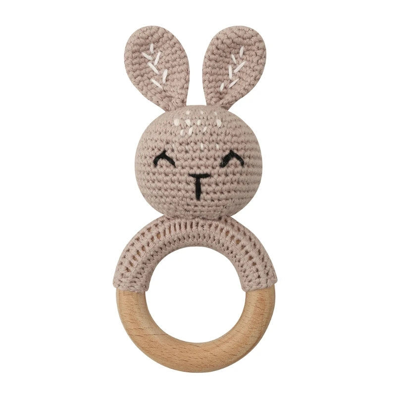 1Pc Baby Wooden Teether Crochet