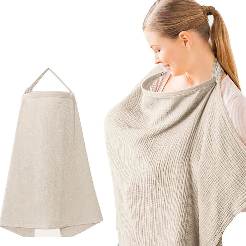 Double layer pure cotton baby nursing blanket
