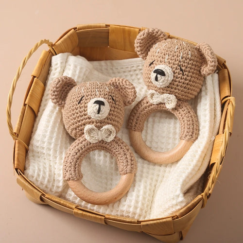 1PC Crochet Animal Rattle Toy