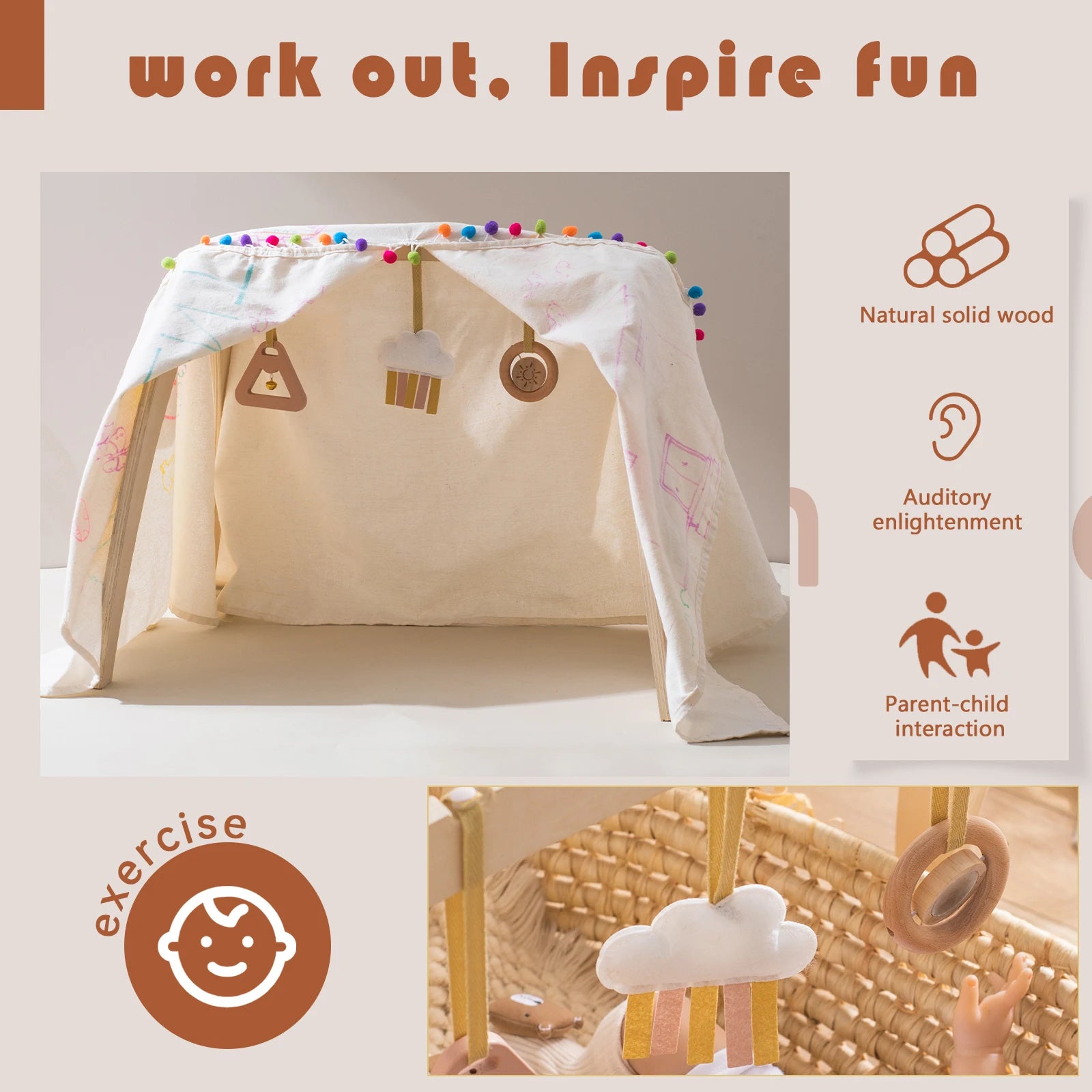 Decor Wood Nursery Sensory Toy