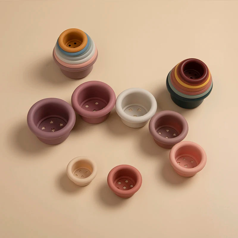 Silicone Stacking Cups Toys BPA Free