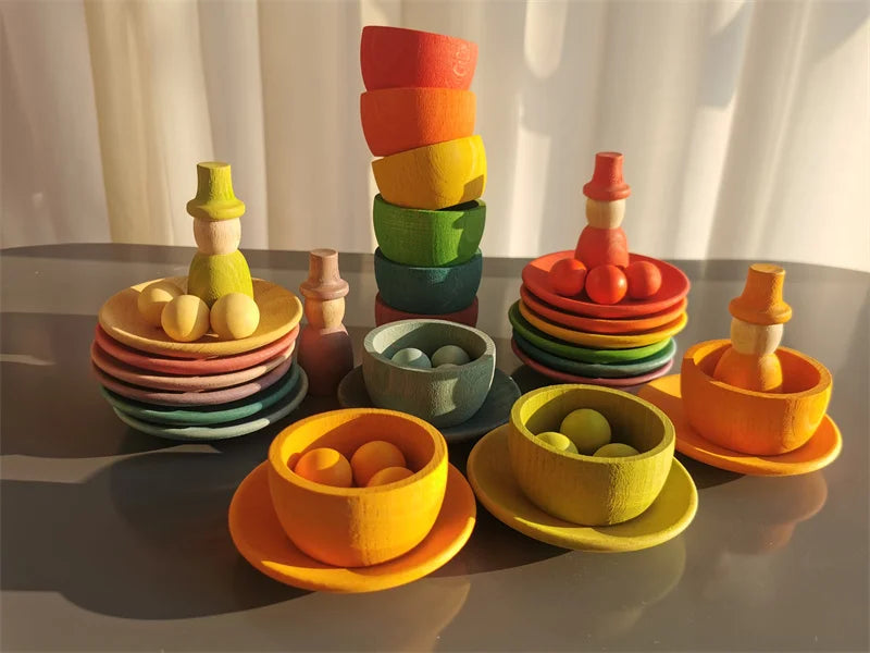 Rainbow Pastel Sorting Bowls