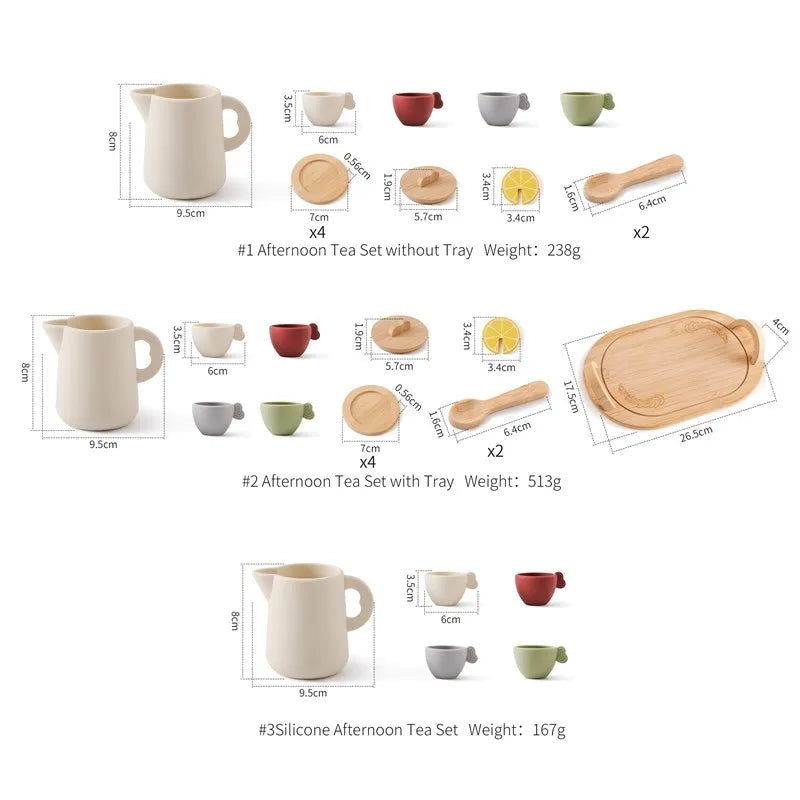 Wooden Afternoon Tea Set