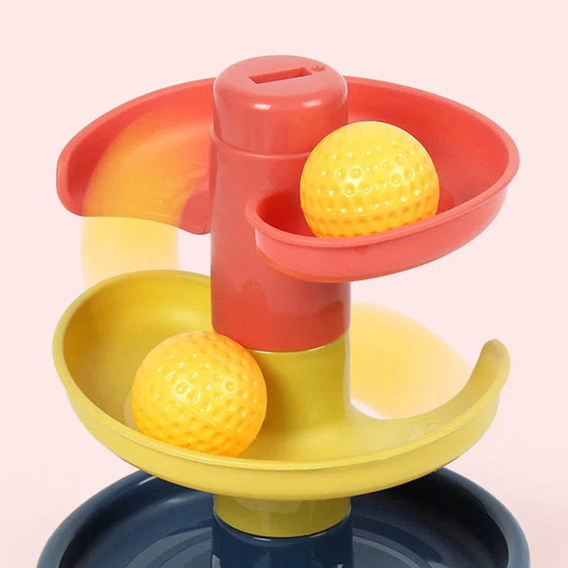 Rotating Rolling Ball Pile Tower