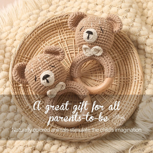 1PC Crochet Animal Rattle Toy