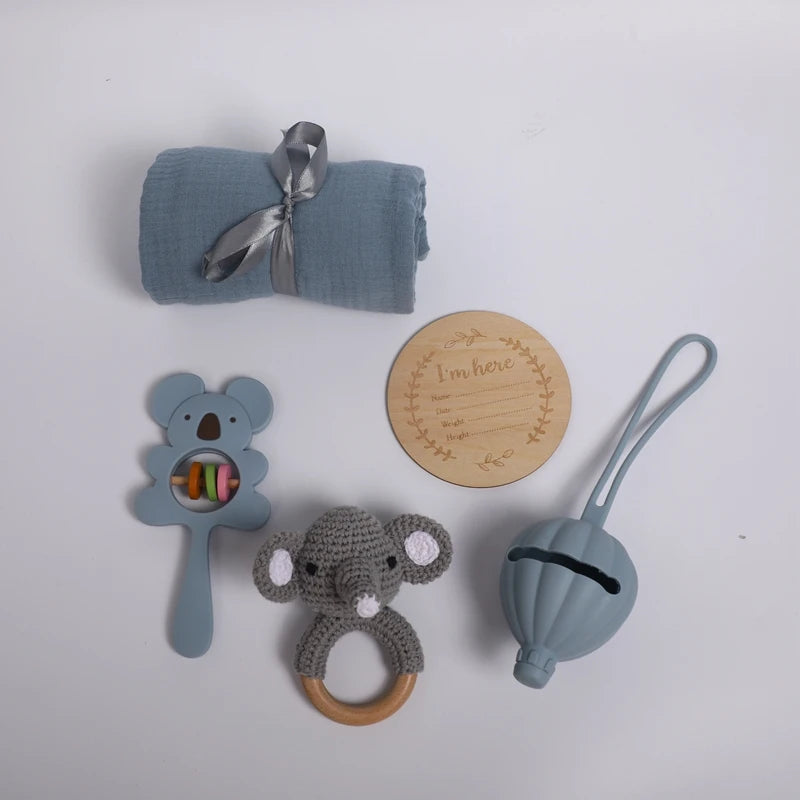 Silicone Pacifier Animal Rattle GIFT BOXES