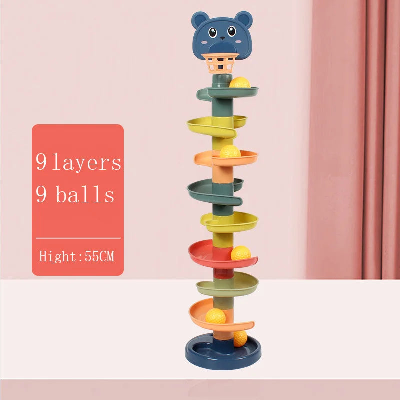 Rotating Rolling Ball Pile Tower