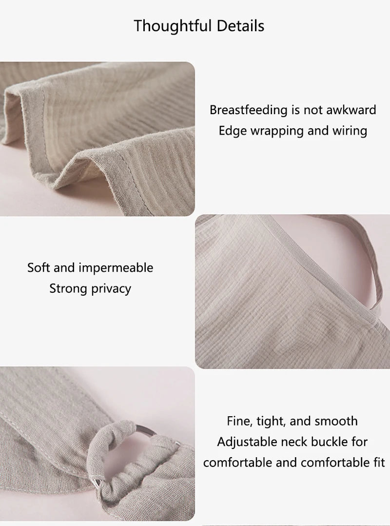Double layer pure cotton baby nursing blanket