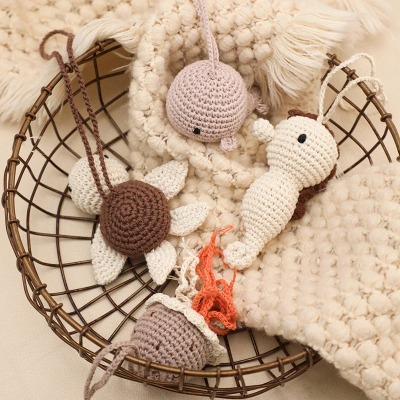 Frame Crochet Cloud Music Pendant Rattle