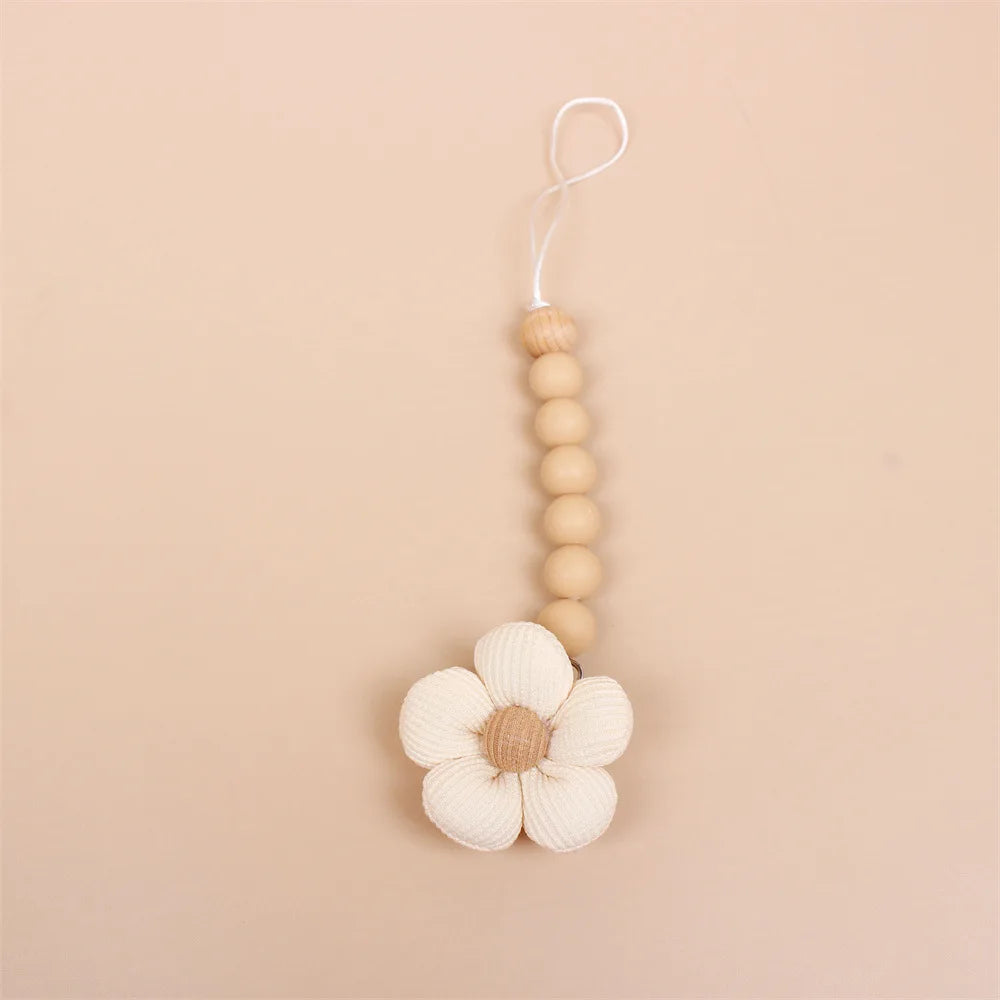 Flower Baby Pacifier Clip