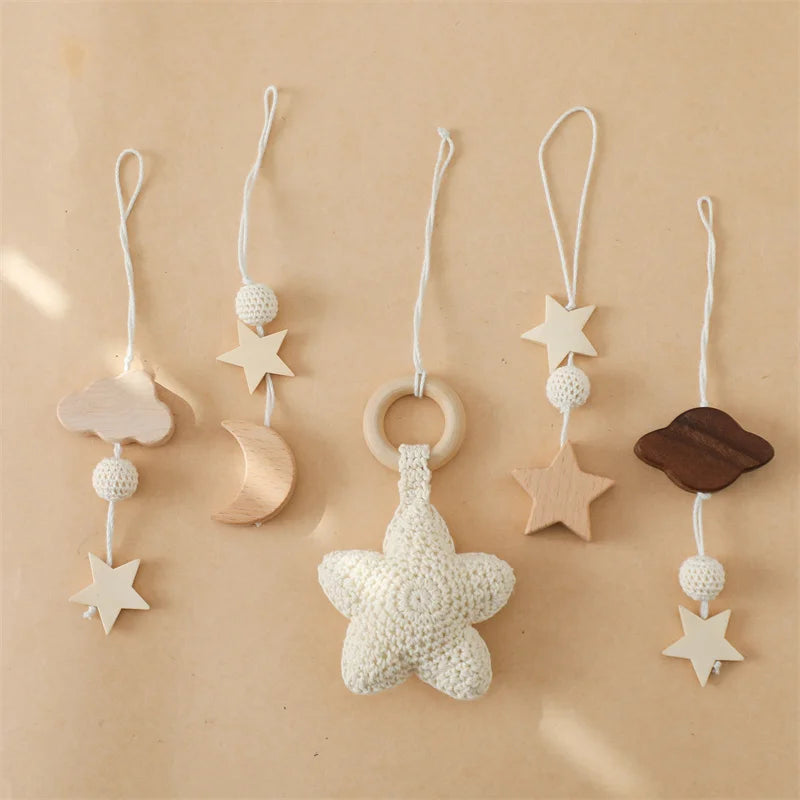 Frame Crochet Cloud Music Pendant Rattle