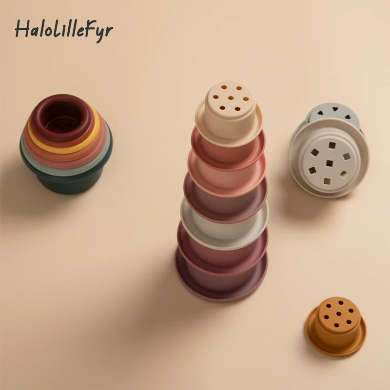 Silicone Stacking Cups Toys BPA Free