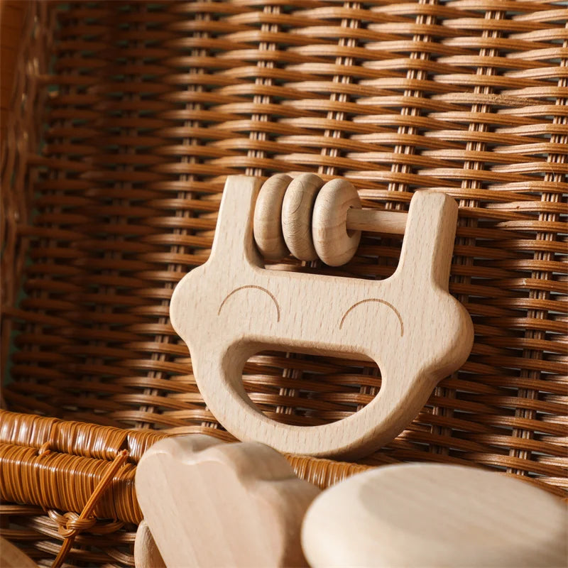 Wooden Crochet Rattle Toys