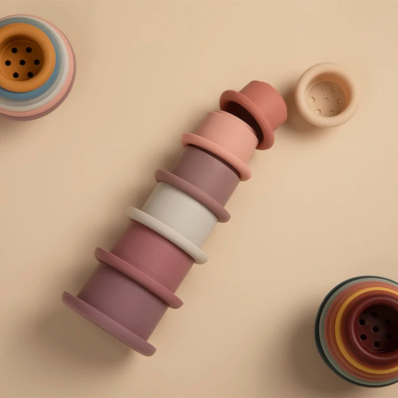 Silicone Stacking Cups Toys BPA Free
