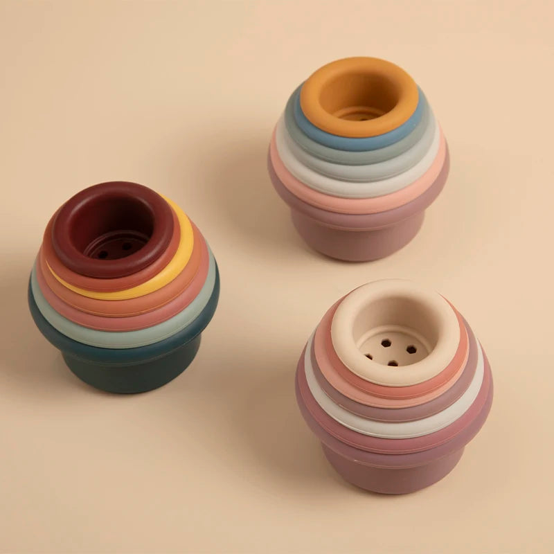Silicone Stacking Cups Toys BPA Free