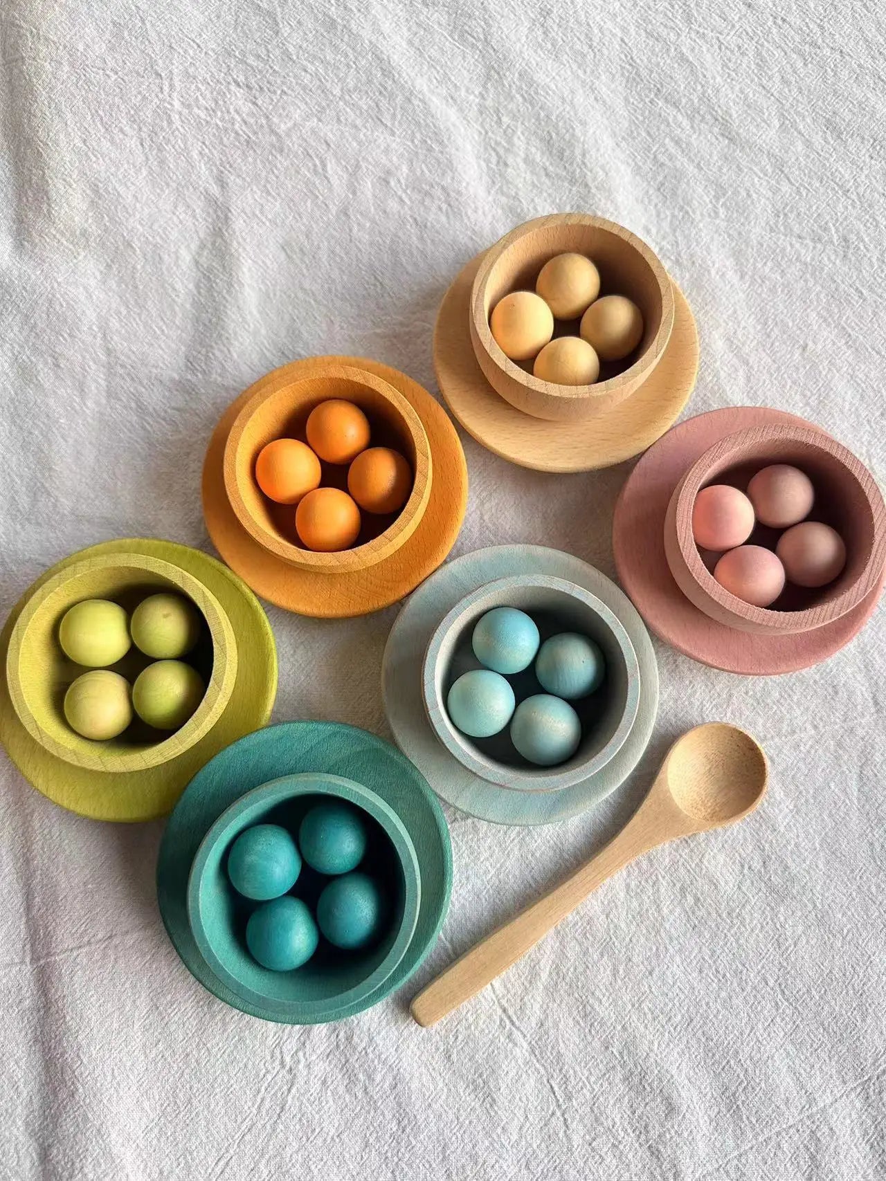 Rainbow Pastel Sorting Bowls