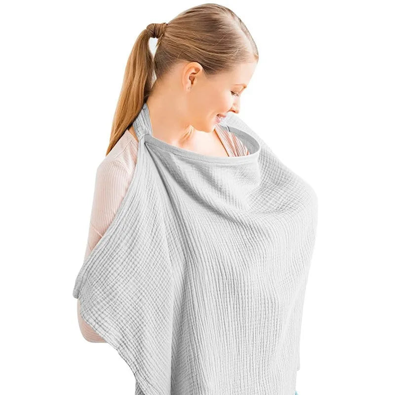 Double layer pure cotton baby nursing blanket
