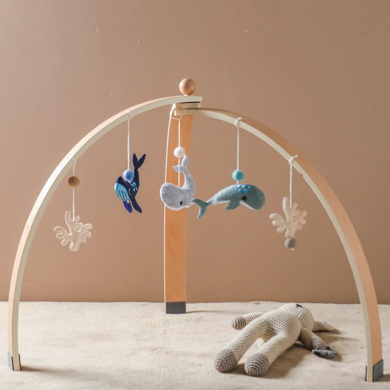 Frame Crochet Cloud Music Pendant Rattle