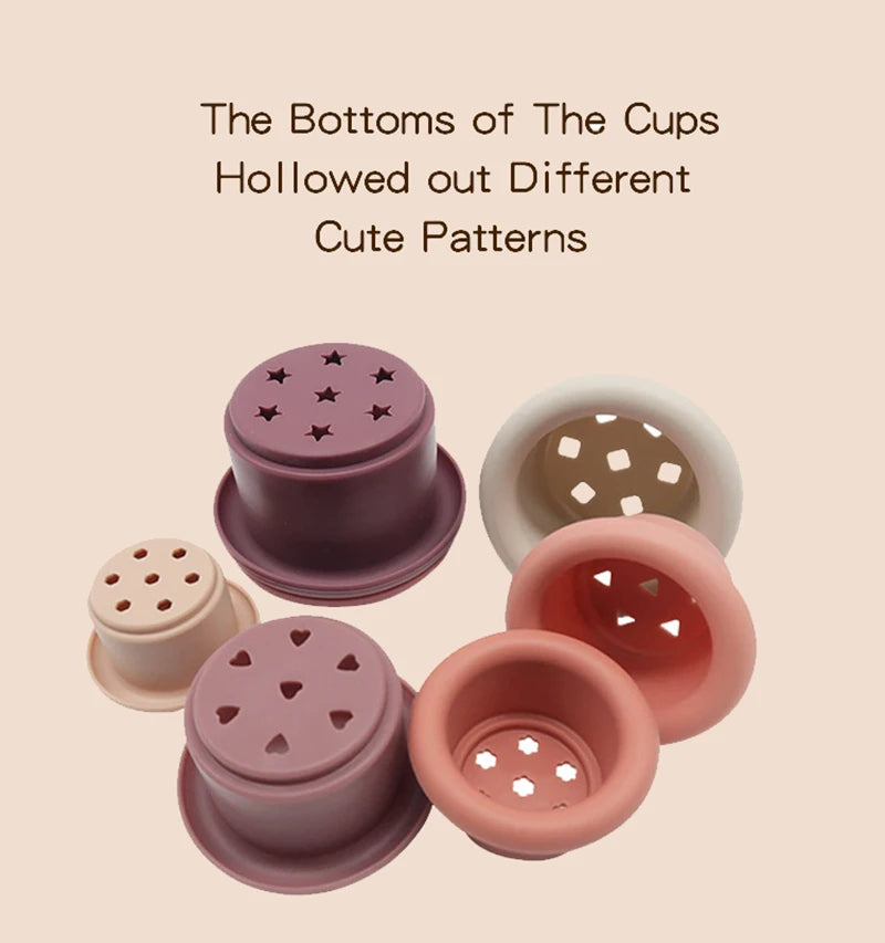 Silicone Stacking Cups Toys BPA Free