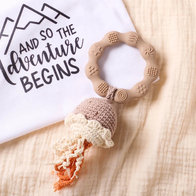 1PC Crochet Animal Rattle Toy