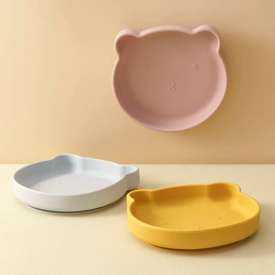 1PC Silicone Baby Dishes Suction Dining Plate