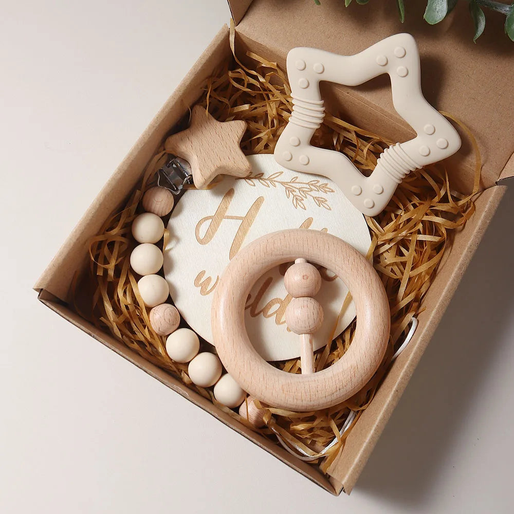 gift set silicone star teether