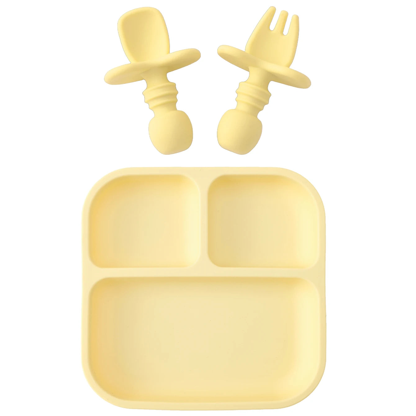 BPA Free Silicone Square Baby Feeding Set