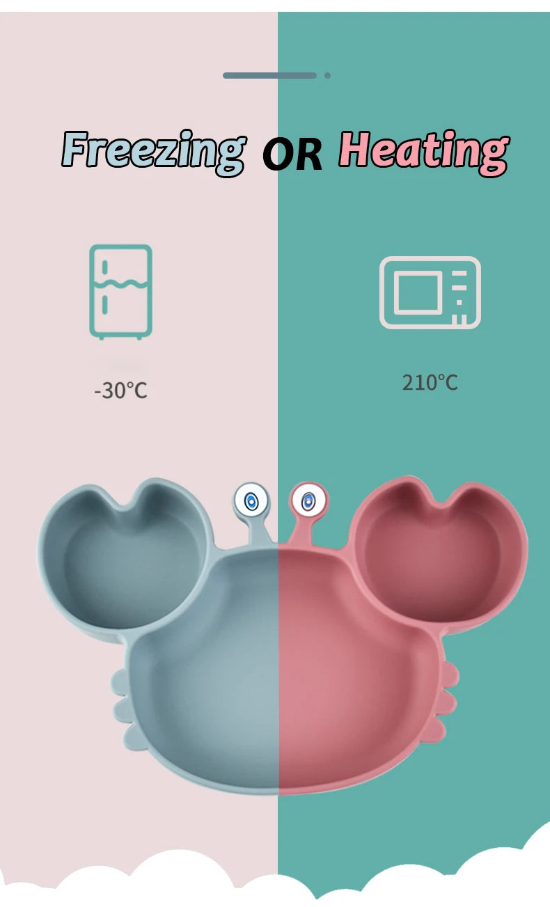 Baby Safe Silicone Dining Plate Suction