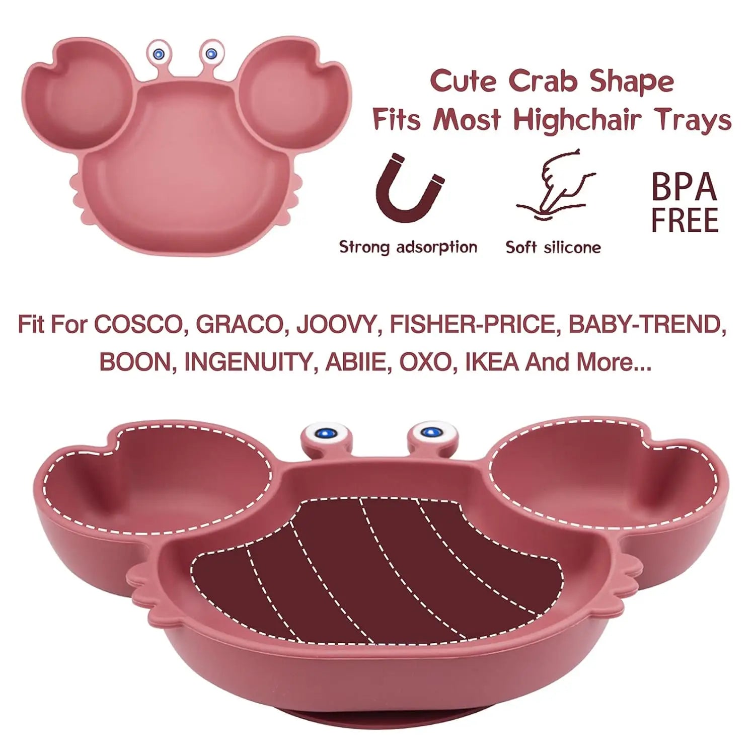 Baby Safe Silicone Dining Plate Suction