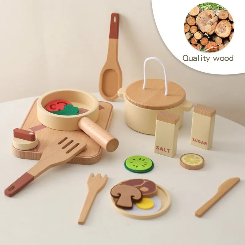 Wooden Afternoon Tea Set