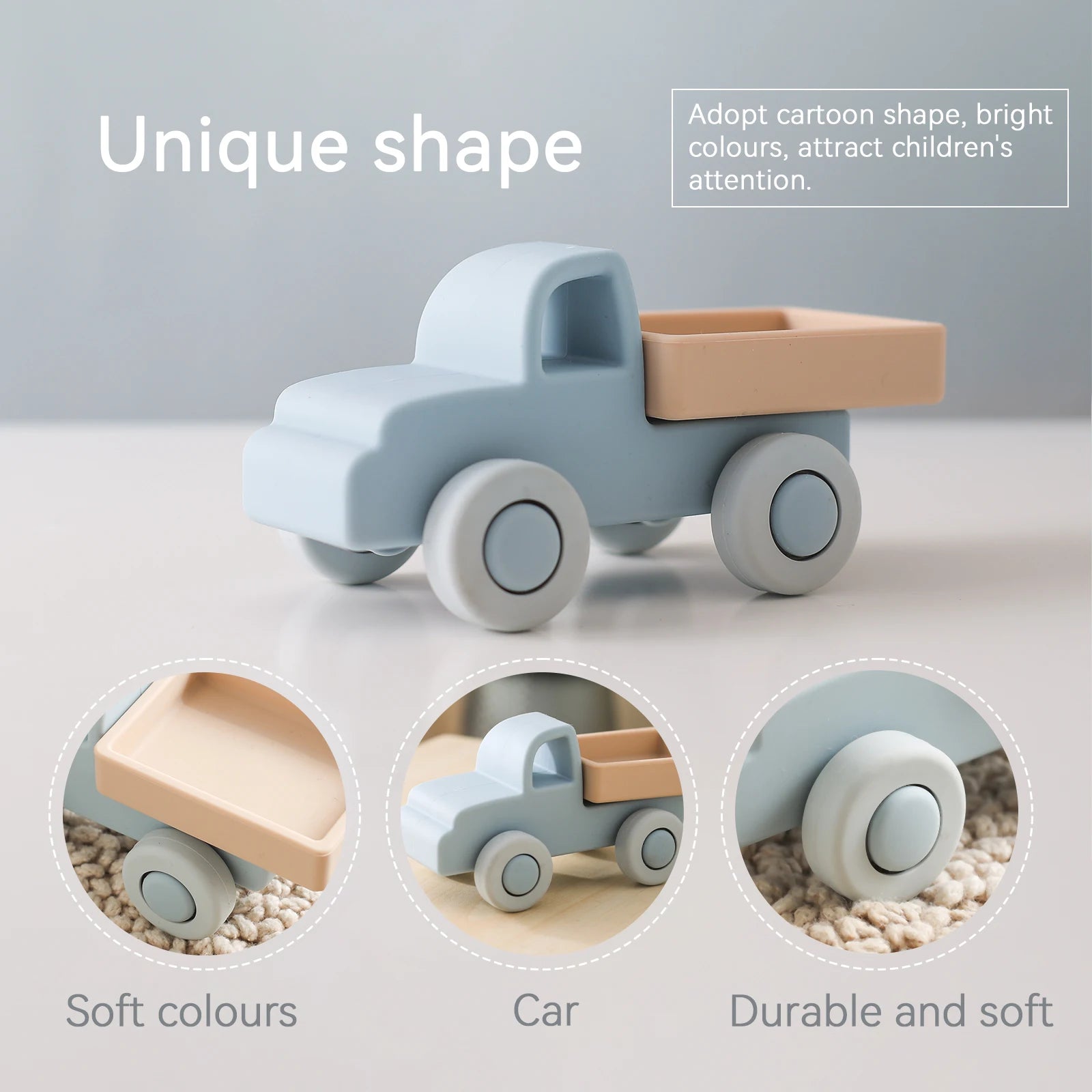 Montessori Baby Silicone Car