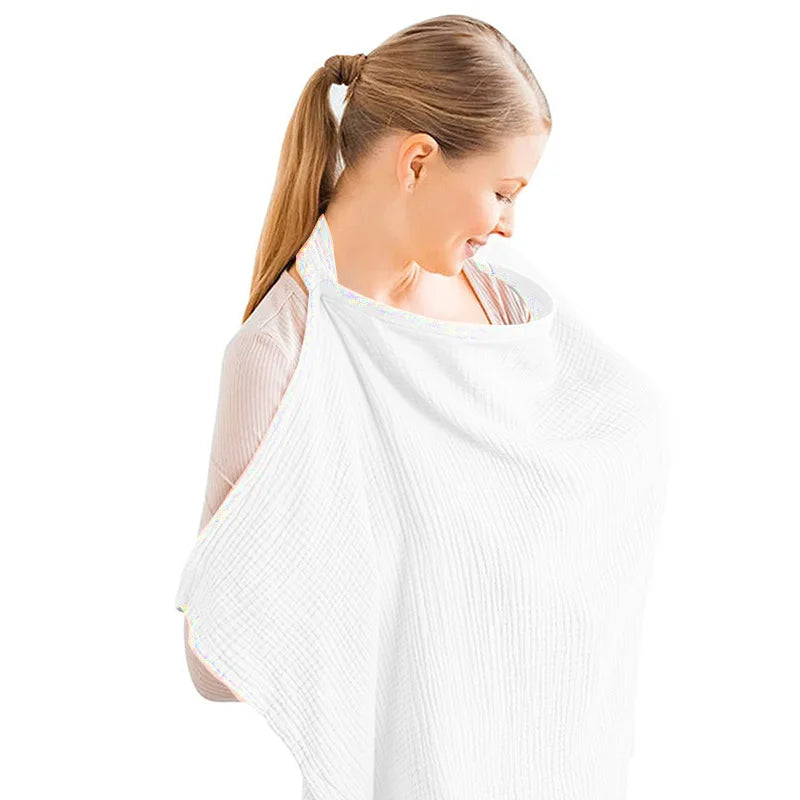 Double layer pure cotton baby nursing blanket