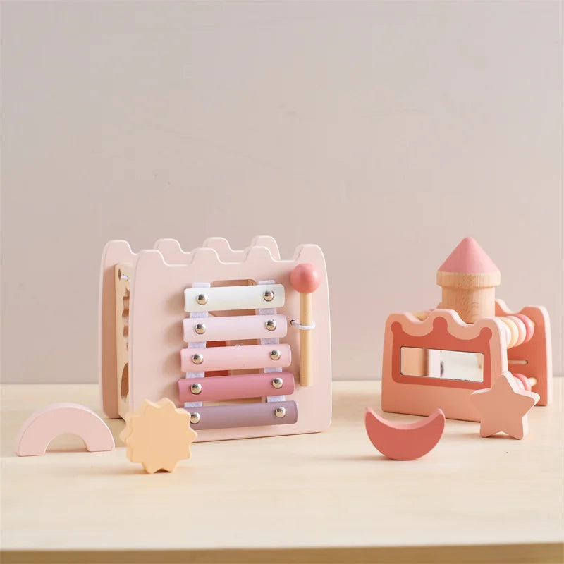Wooden Montessori Castle and Rocket