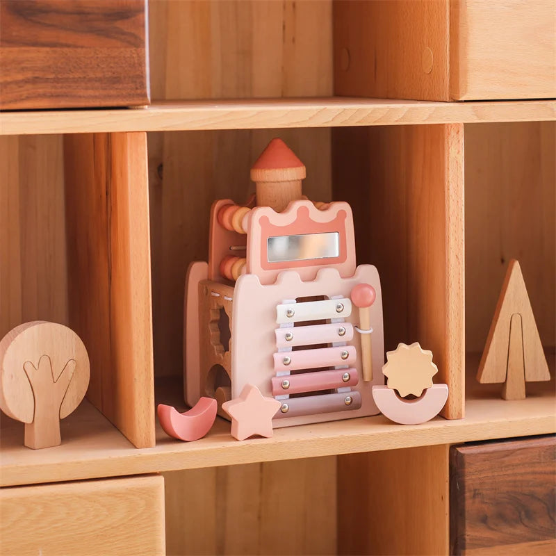 Wooden Montessori Castle and Rocket