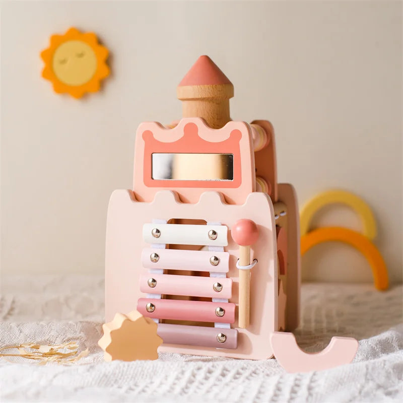 Wooden Montessori Castle and Rocket