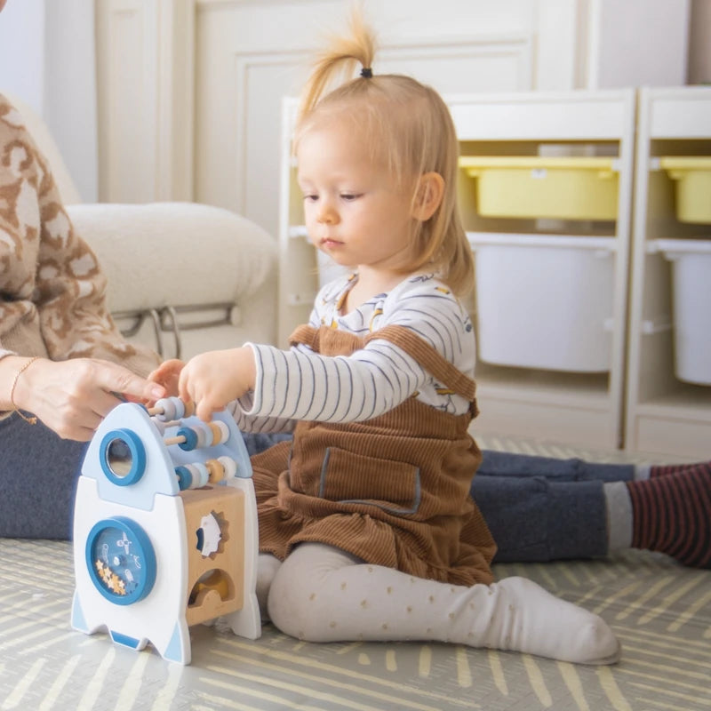 Wooden Montessori Castle and Rocket