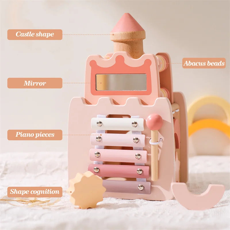 Wooden Montessori Castle and Rocket